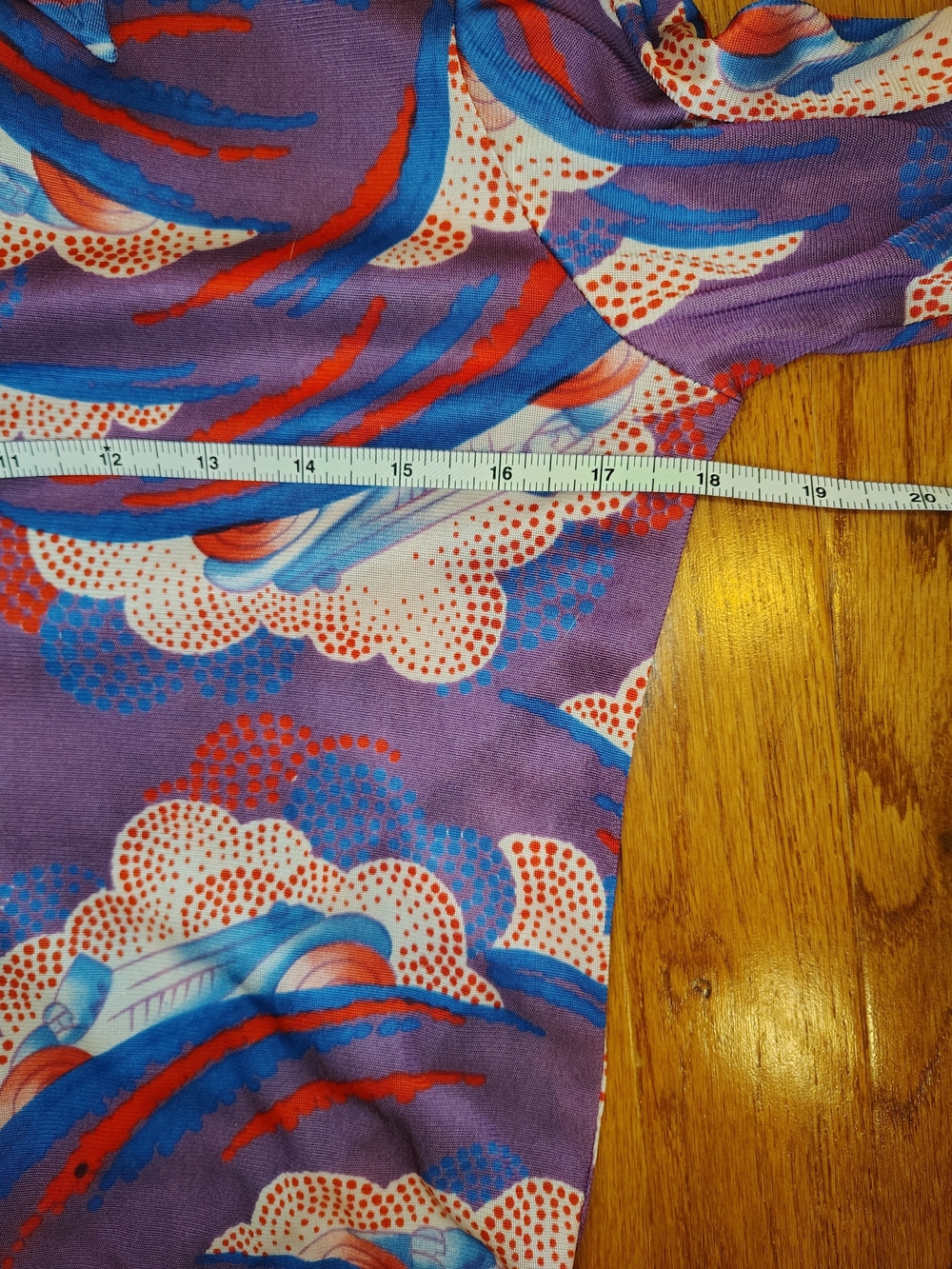 Vintage Montgomery Ward Psychedelic Abstract Print Shirt M EUC 70s Retro Mod - Picture 8 of 8